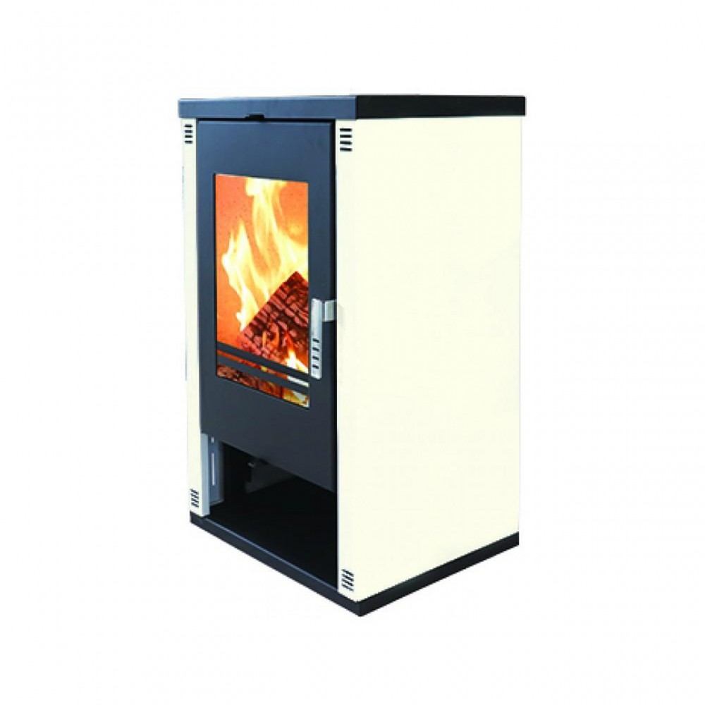 Wood burning stove Verso Theia, Ivory, 9kW | Wood Burning Stoves | Stoves |