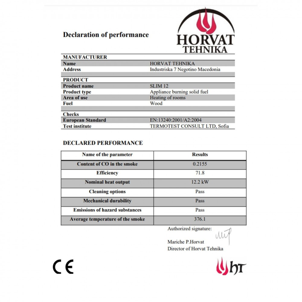 Wood Burning Stove Horvat Slim 12, 12.2 kW | Wood Burning Stoves | Stoves |