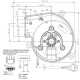 Smoke extractor for pellet stoves Eco Spar, Nordica Extraflame, Palazzetti, Piazzetta, Sideros, Palladio and others fan 160m³/h 50W 300Pa | Fans and Blowers for Pellet Stoves | Pellet Stove Parts |