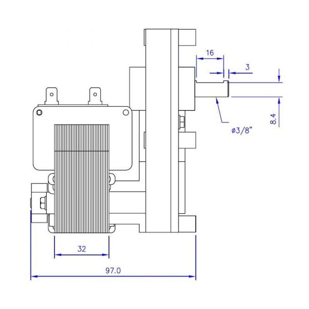 Gear motor Mellor FB1218 for pellet stove Arce, Clementi, Enviro, Vescovi, Pasqualicchio, 3RPM | Gear Motors | Pellet Stove Parts |