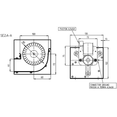 Tangential fan with Ø80 mm, Flow 250 m³/h - Spare Parts