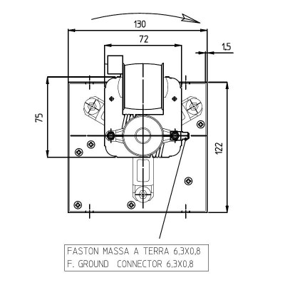 Tangential fan for pellet stoves with Ø80 mm, Flow 251-302 m³/h - Pellet Stove Parts