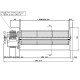 Tangential fan Fergas for Edilkamin, Italiana Camini and orhers with Ø80 mm, Flow 337 m³/h | Fans and Blowers | Pellet Stove Parts |