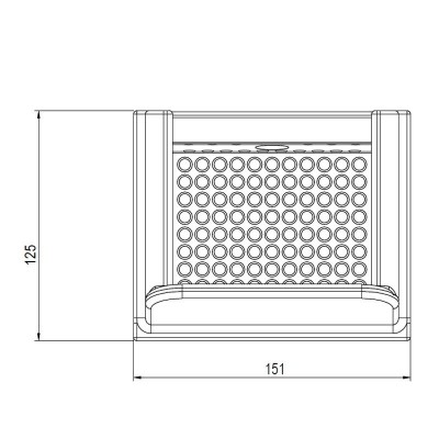 Cast iron Burner pot for pellet stove, 151X125 - Combustion Chamber