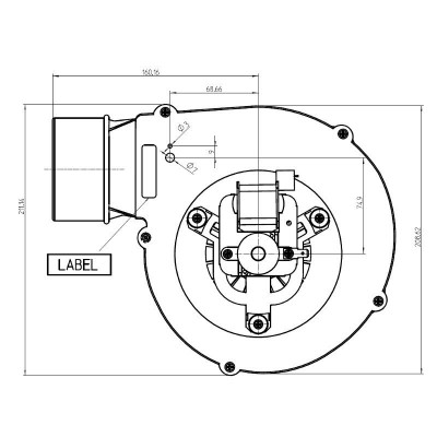 Smoke extractor Fergas for pellet stoves Ecoteck, Ferroli, Edilkamin, MCZ, Palazzetti, Ravelli, Royal, Maximum airflow 132 m³/h - Product Comparison