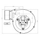 Smoke extractor Fergas for pellet stoves Ecoteck, Ferroli, Edilkamin, MCZ, Palazzetti, Ravelli, Royal, Maximum airflow 132 m³/h | Fans and Blowers for Pellet Stoves | Pellet Stove Parts |