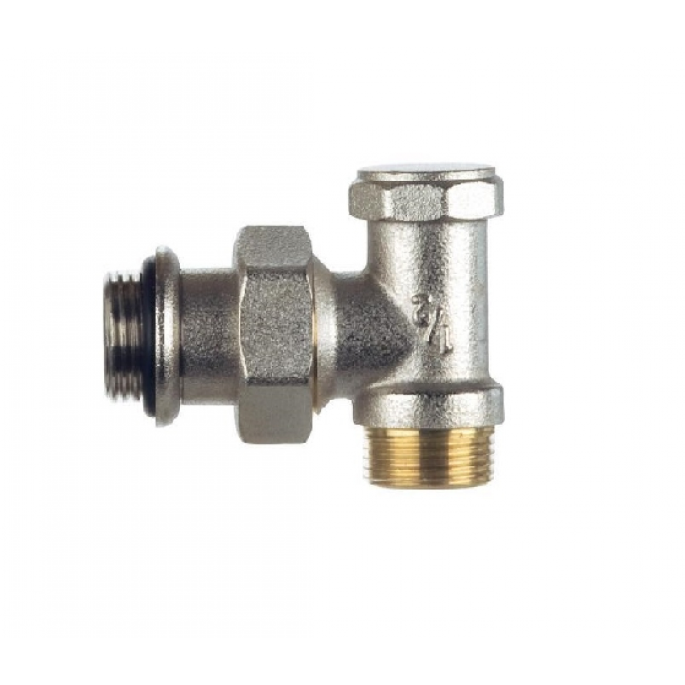 Radiator lockshield valve Honeywell, Angled 1/2'' for adaptor ⌀16x2