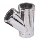 Chimney twin wall 135° tee with cap, Insulation, Stainless steel AISI 304, Ф130-180 | Twin Wall Flue | Chimney |