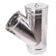 Chimney twin wall 135° tee with cap, Insulation, Stainless steel AISI 304, Ф130-180 | Twin Wall Flue | Chimney |