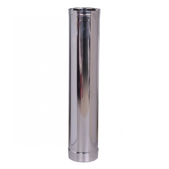 250 Mm 6" Single Skin Stainless Steel Flue Pipe Section - Bushman Wood - View #5