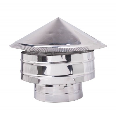 Twin wall chimney cowl, Stainless steel AISI 304. Ф80-Ф500 - Chimney Cowls