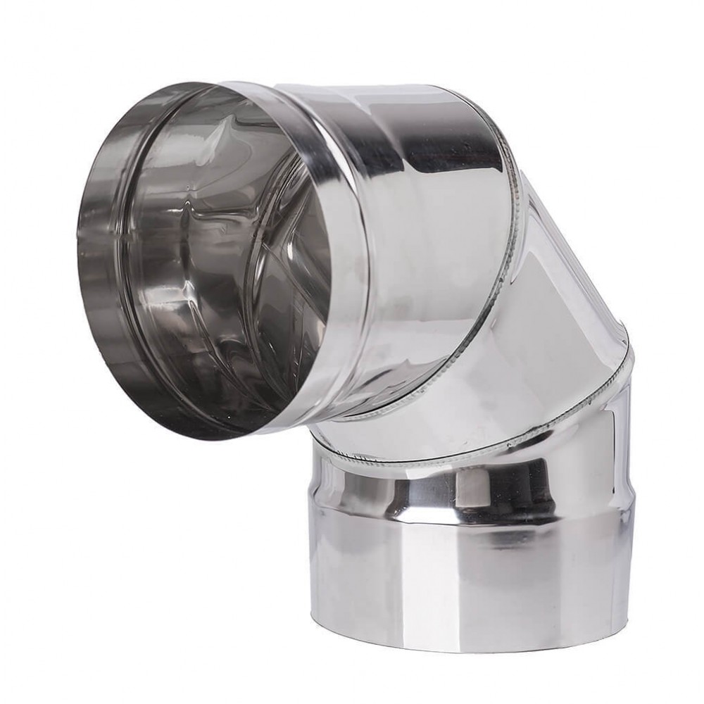 Chimney elbow 90°, Stainless steel AISI 304, Ф80-Ф350