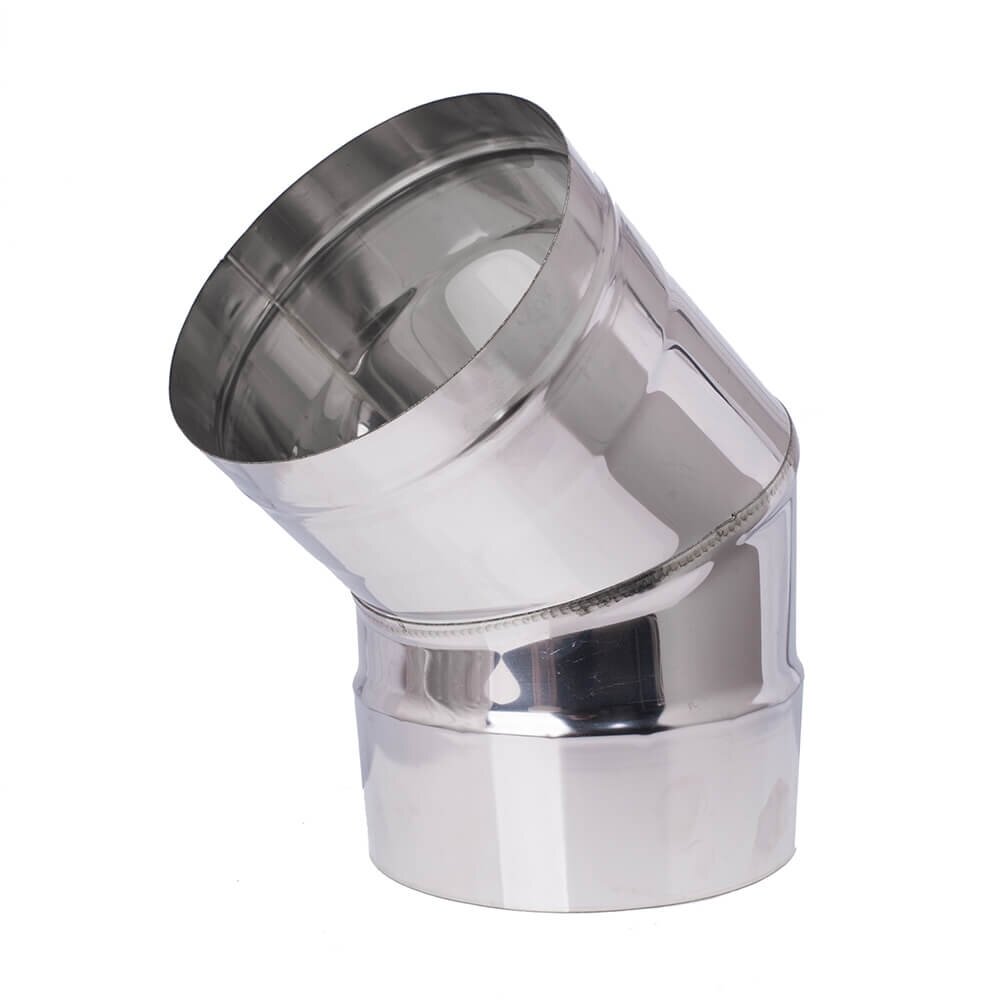 Chimney elbow 45°, Stainless steel AISI 304, Ф80-Ф350 | Flue | Chimney |