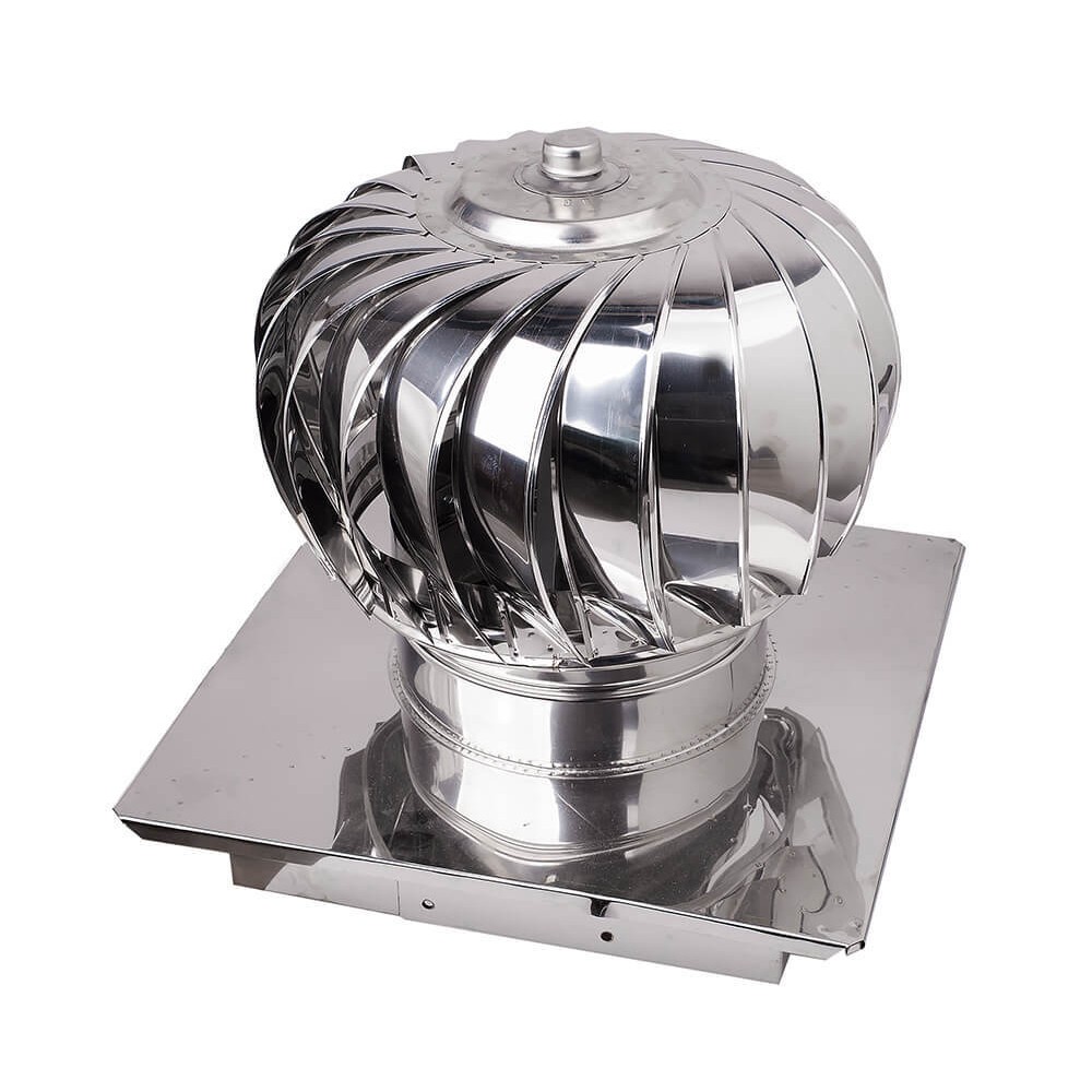 Aspiromatic revolving chimney cowl, Stainless steel AISI 304, Regulated square base