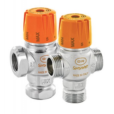 Adjustable thermostatic mixing valve, Solar model 1" - Central Heating