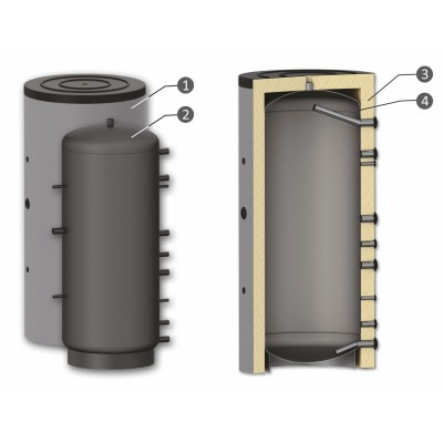Buffer Tank Sunsystem, Model P 800, Capacity 800L Vessel - Buffer Tanks