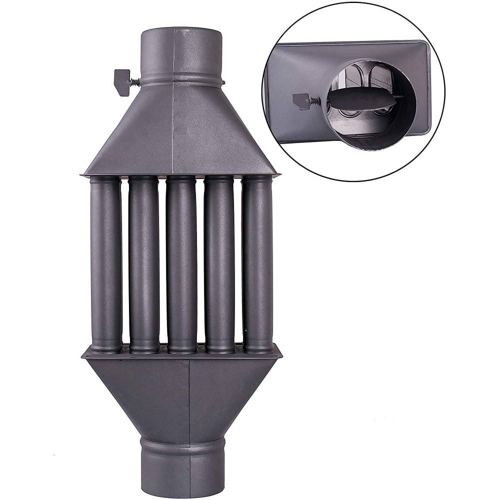 Wood burning stove chimney heat exchanger, Diameter 130mm