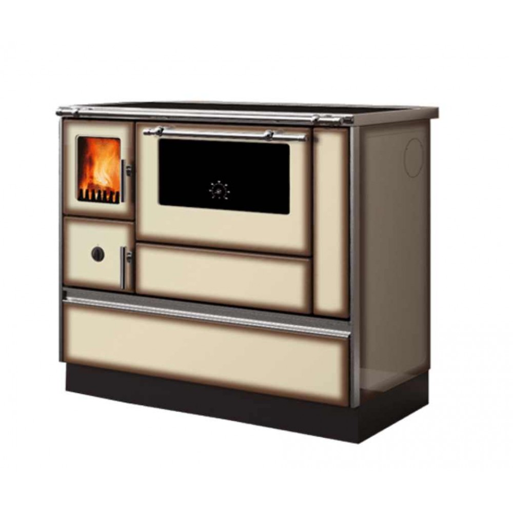 Wood burning cooker Alfa Plam Dominant 90H Light Mocha, 6.5kW