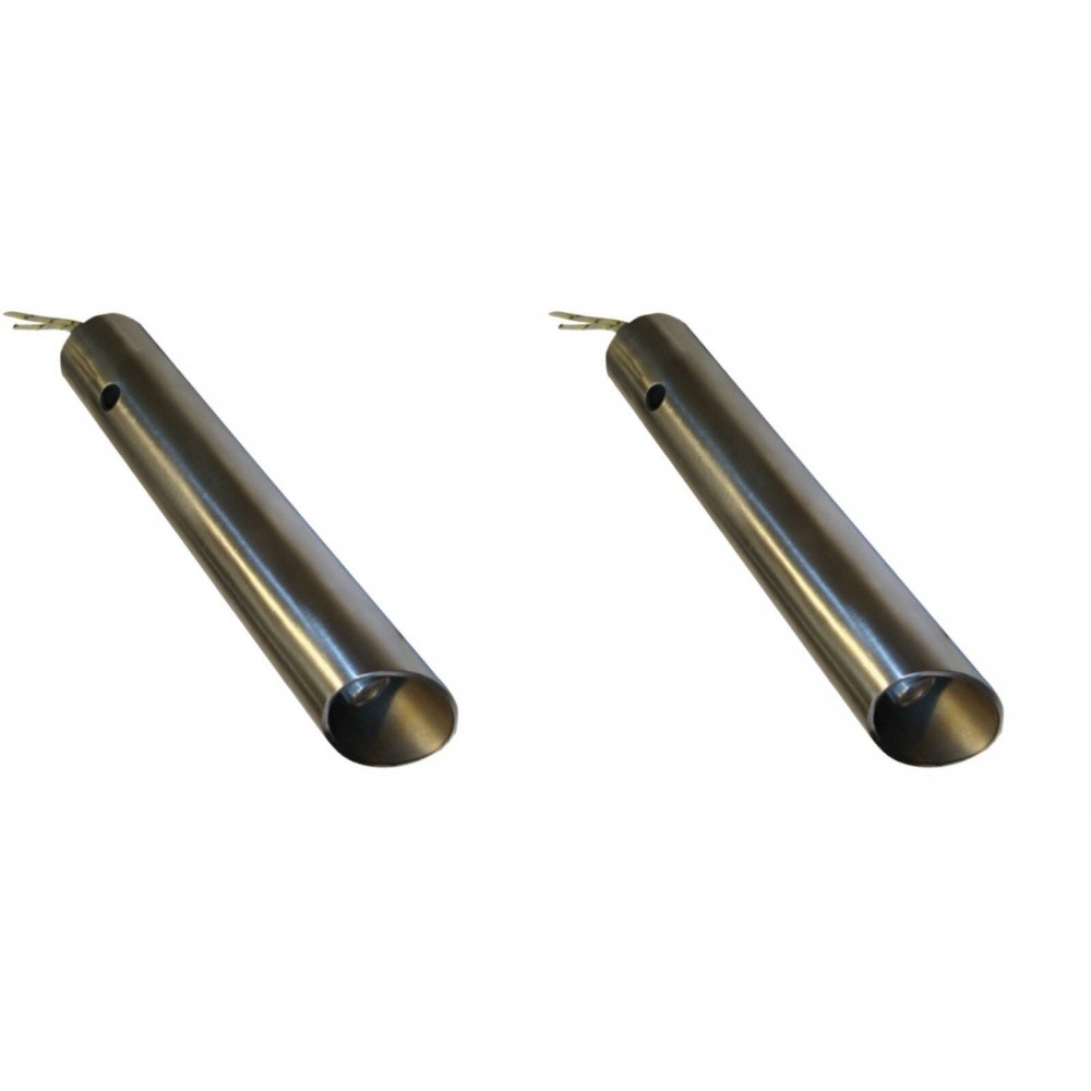 Pellet burner igniter with air-canalizing tube for Ferroli, Anselmo Cola and others, total length 130mm, 350W - x2 | Igniters / Resistors for Pellet Burners | Pellet Burner Parts |