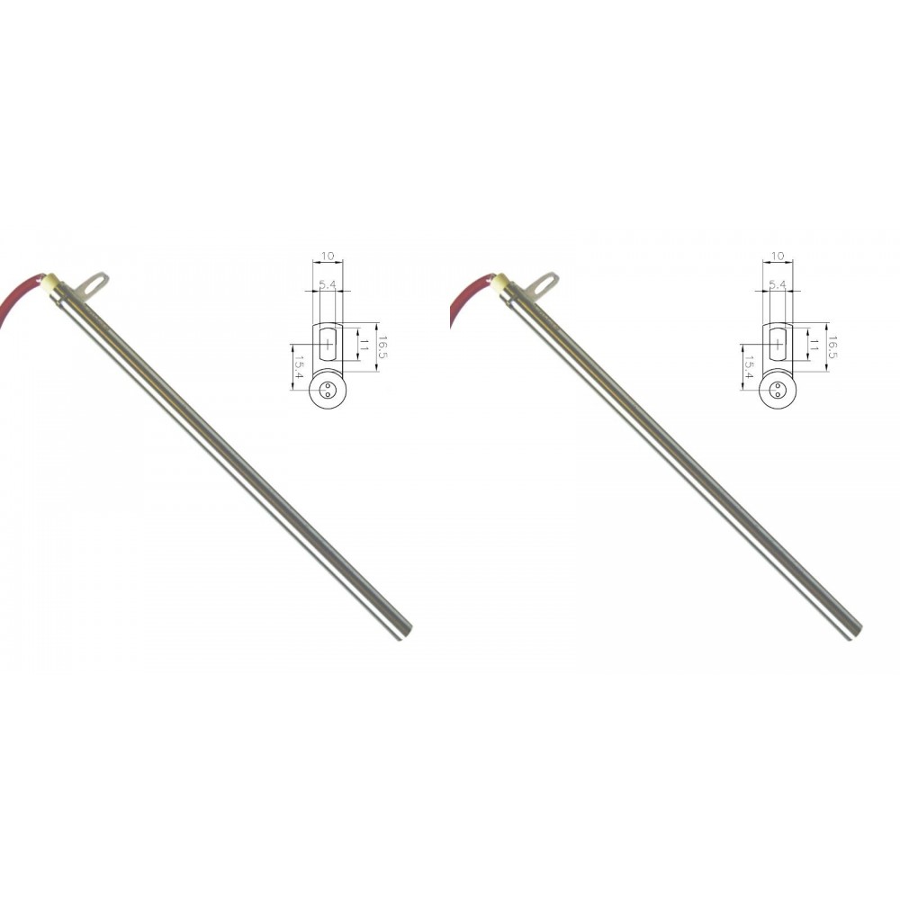 Igniter / Heating element for pellet stoves Edilkamin and others, total length 280mm, 470W - x2