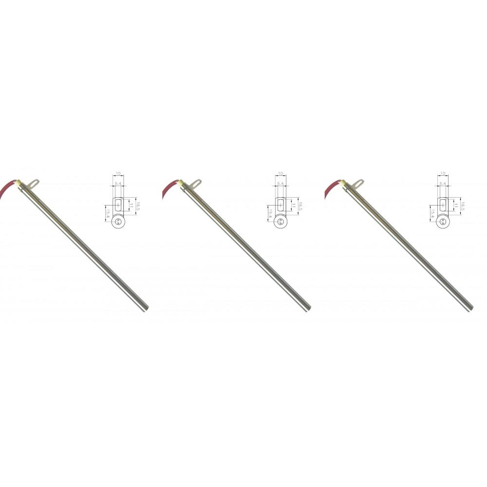 Igniter / Heating element for pellet stoves Edilkamin and others, total length 280mm, 470W - x3