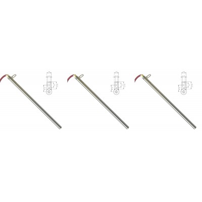 Igniter / Heating element for pellet stoves Edilkamin and others, total length 280mm, 470W - x3 - Pellet Stove Parts