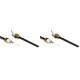 Igniter / Heating element with black quartz crystal for pellet stoves Eco Spar, BURNiT, Whitfield, Lennox and others, total length 126mm, 400W - x2 | Igniters / Resistors for Pellet Stoves | Pellet Stove Parts |
