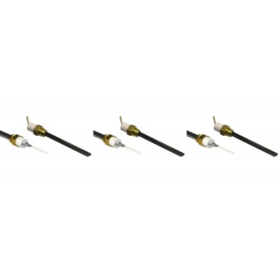 Igniter / Heating element with black quartz crystal for pellet stoves Eco Spar, BURNiT, Whitfield, Lennox and others, total length 126mm, 400W - x3 - Pellet Stove Parts