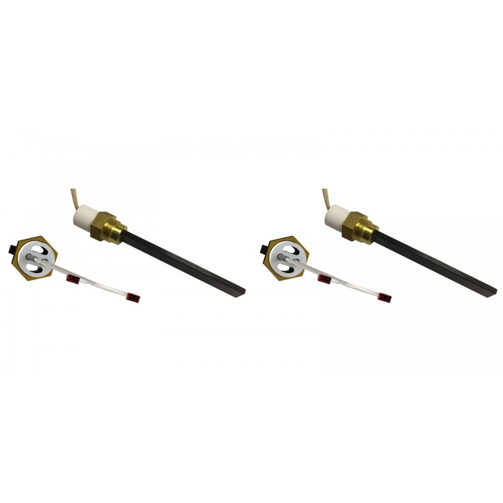 Igniter / Heating element with black quartz crystal for pellet stoves Ferroli, Eco Spar, BURNiT and others, total length 123mm, 300W - x2 | Igniters / Resistors for Pellet Stoves | Pellet Stove Parts |