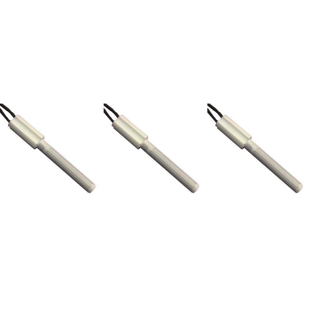 Ceramic igniter / heating element for pellet stoves Eco Spar, BURNiT, Ashley, Adler, AMG, Piazzetta and others, total length 102mm, 250W - x3
