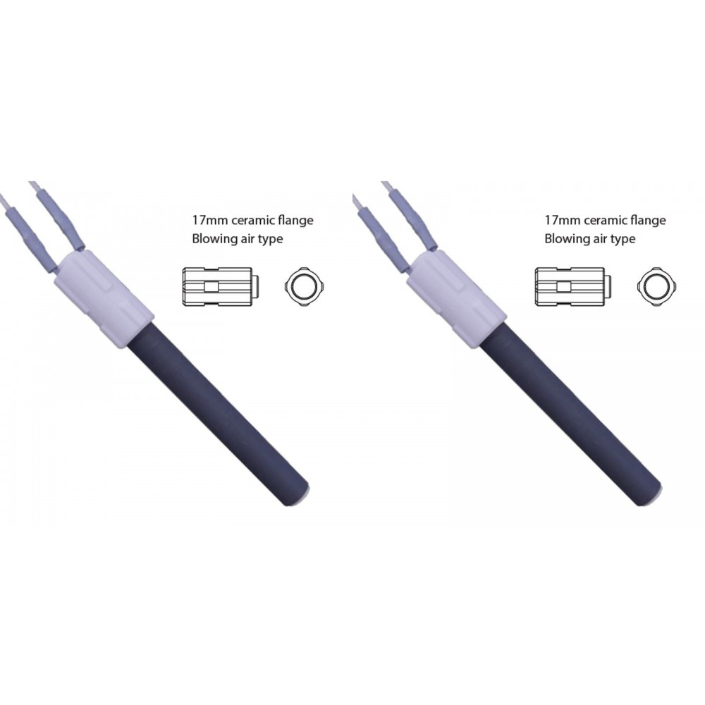 Ceramic igniter / heating element for pellet stoves BURNiT, Palazzetti and others, total length 113mm, 260W - x2 | Igniters / Resistors for Pellet Stoves | Pellet Stove Parts |