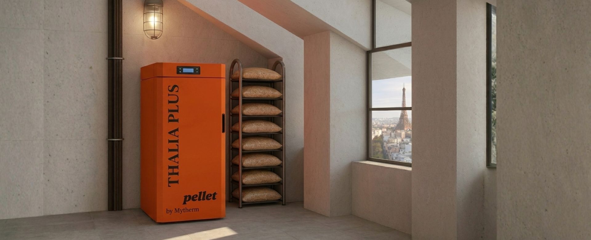 Pellet boiler with water jacket