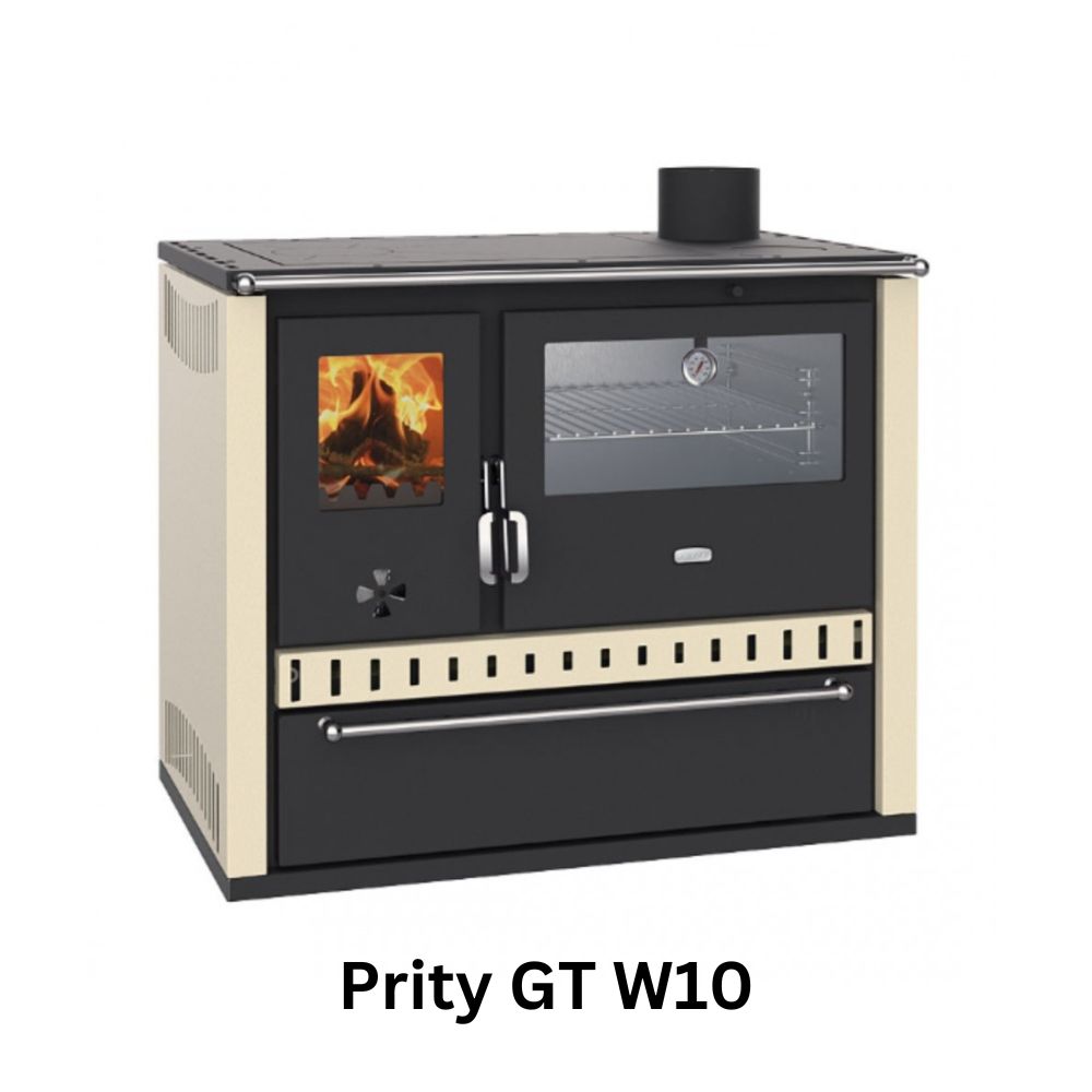 Wood-burning cookstove with water jacket Prity GT W10